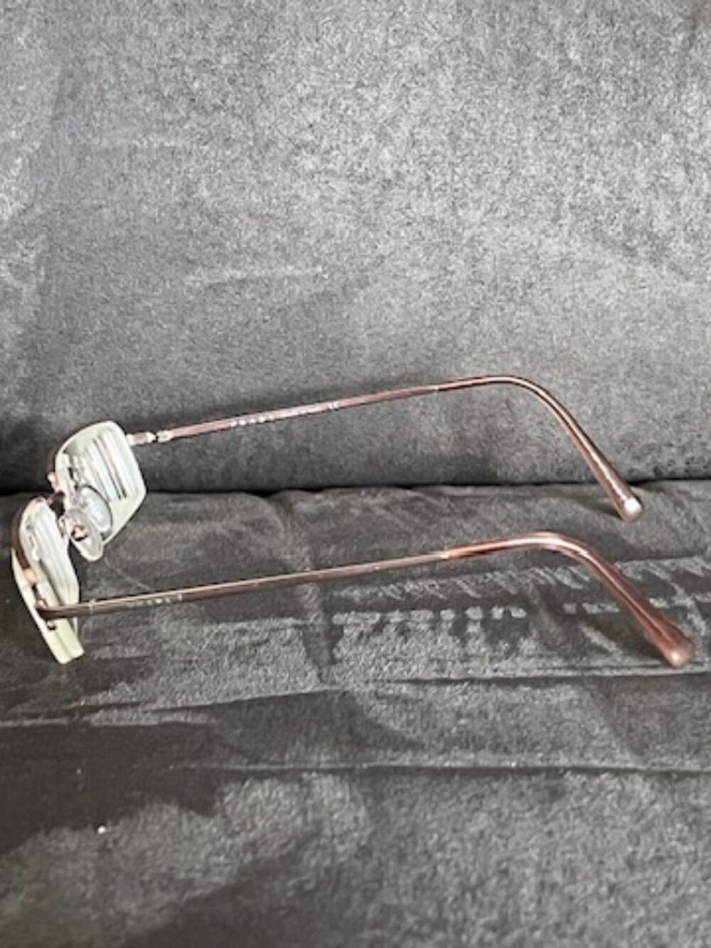 Prada Half Rimless Eyeglasses VPR 54F Silver/Rose Gold Frame, Made in Italy - Picture 3 of 9